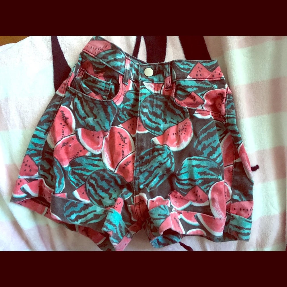 American apparel watermelon shorts
