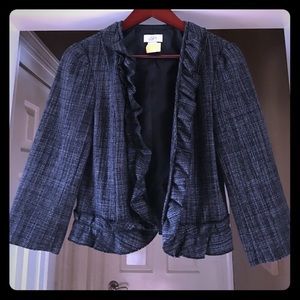 Navy/White Cropped Blazer