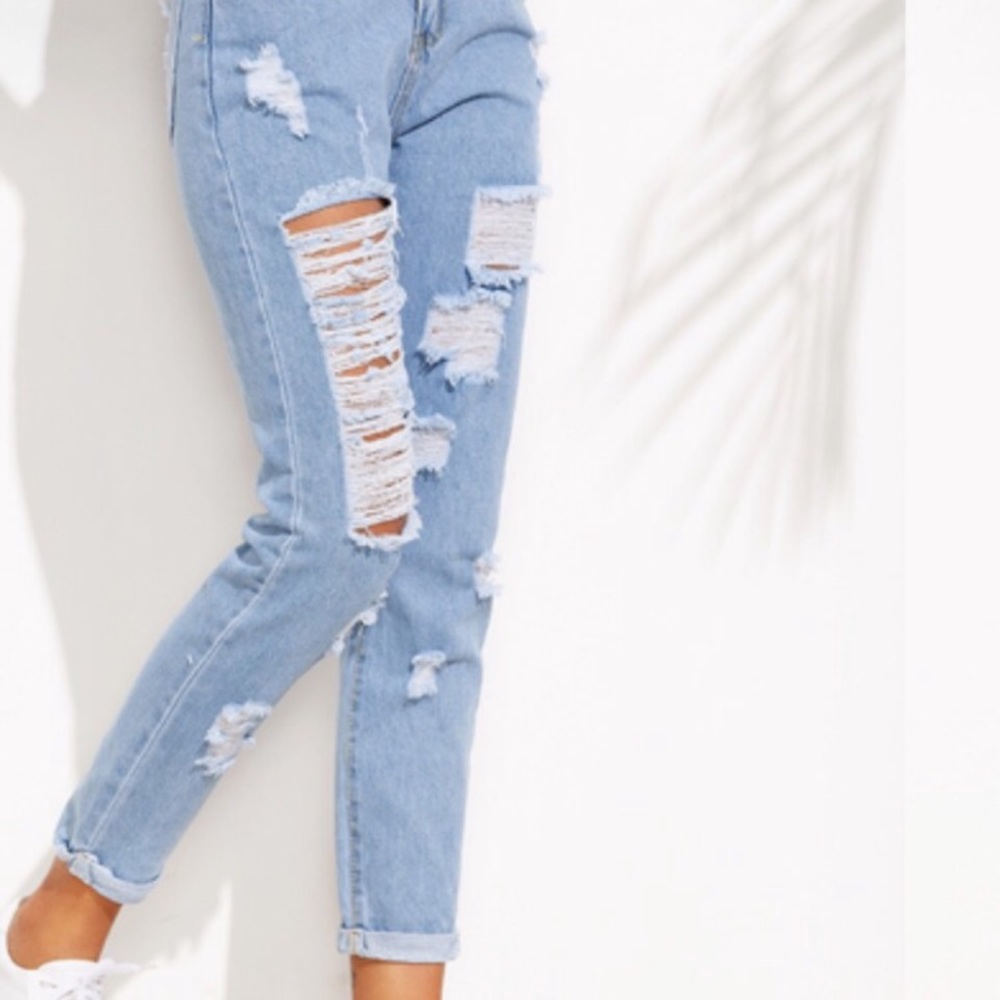 Distressed Denim Jeans