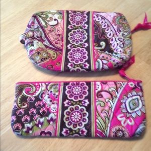 Vera Bradley Cosmetic Case & Brush and Pencil Case