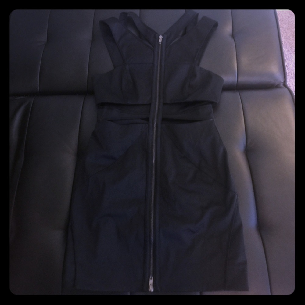 Nasty gal cut out with full ground body zip dress