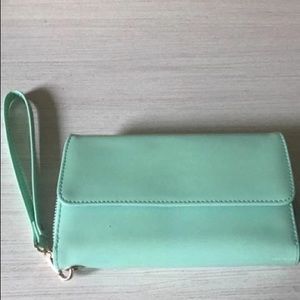 Mint Green Wristlet