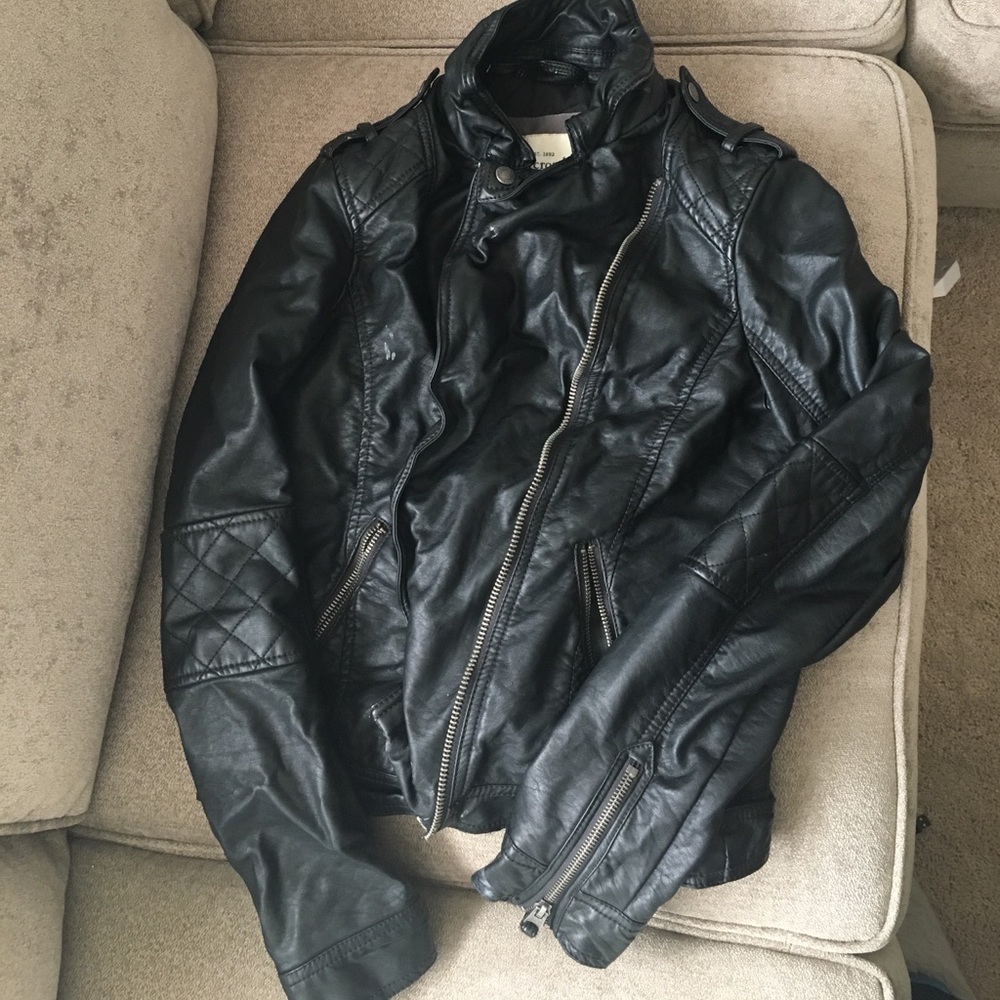 Women's biker jacket.