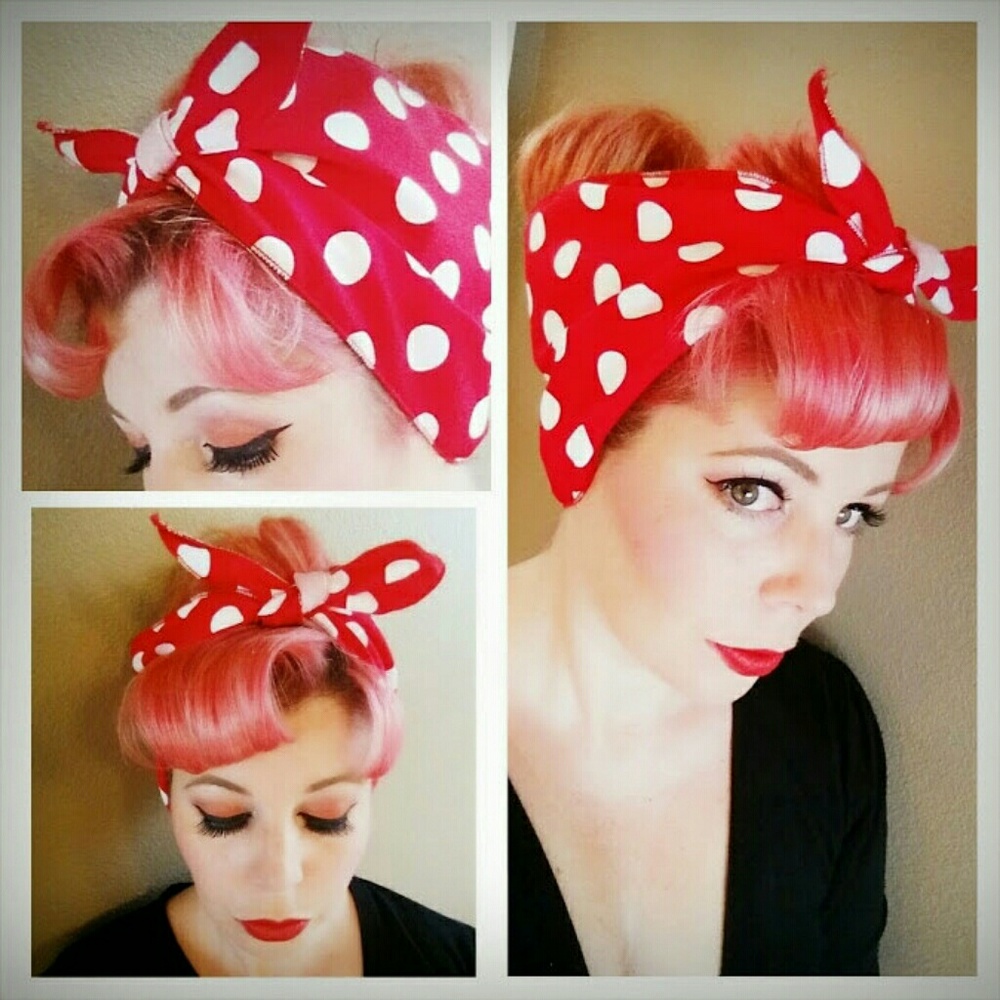 Spellbound Bows Red and white polka dot Headwrap