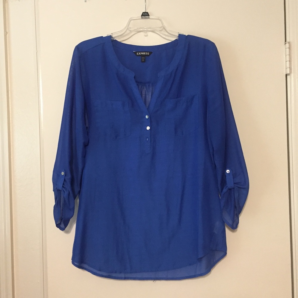 Express royal blue blouse
