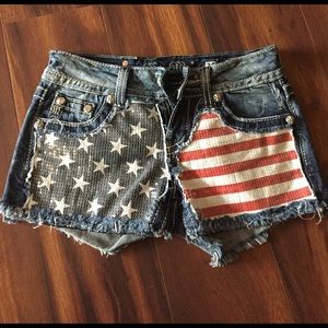 American Flag Miss Me Shorts!