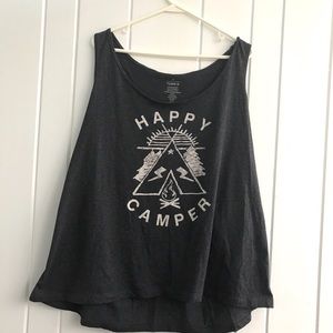 Torrid size 3 gray happy camper tank top