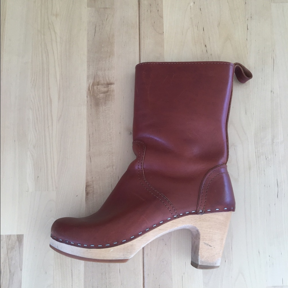 Cognac Brown Swedish Hasbeen Boots Size 37