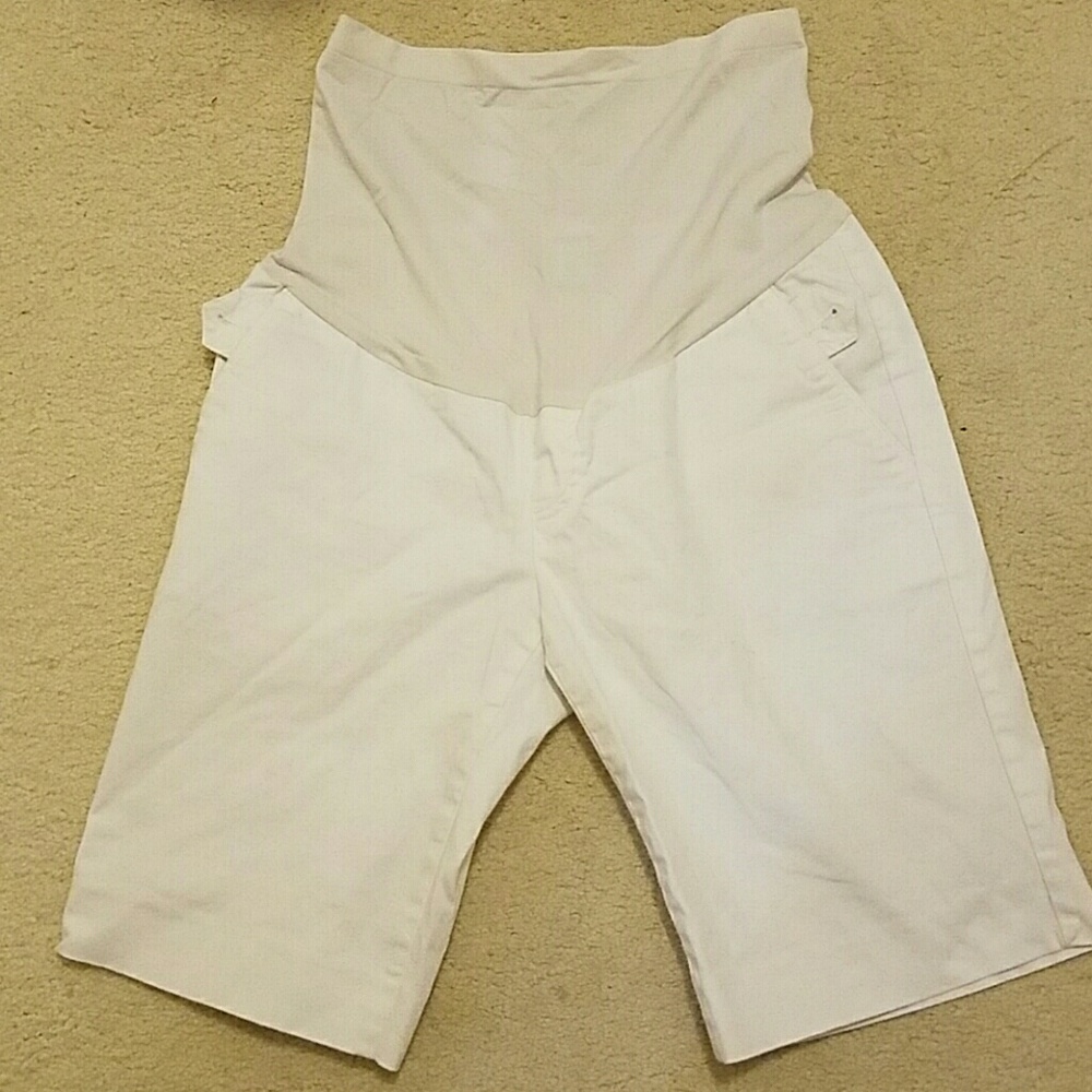 Maternity white shorts