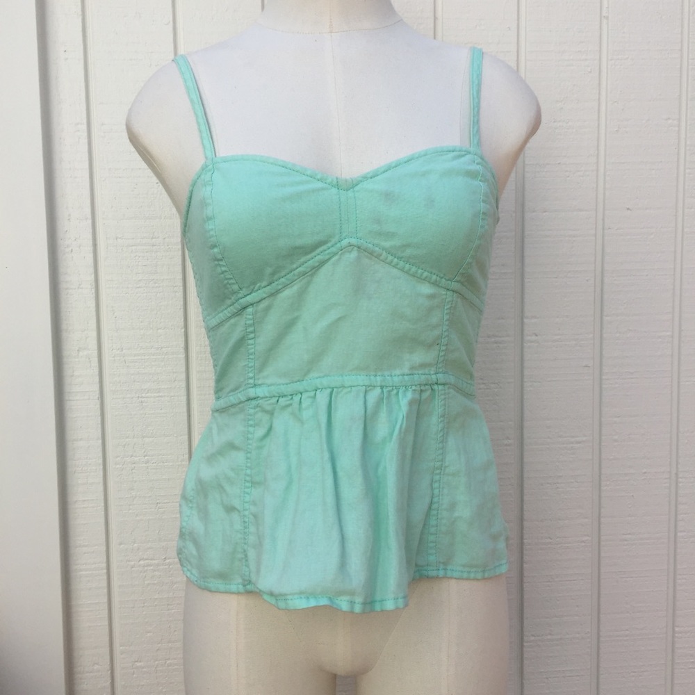 Aerie peplum corset tank top