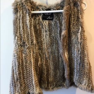 525 luxe rabbit fur vest