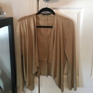 ZARA BASIC FAUX SUEDE FEEL BLAZER