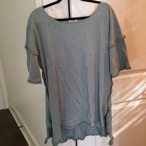 Green fringe tunic