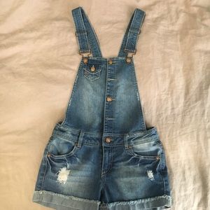 Denim Overall Shorts