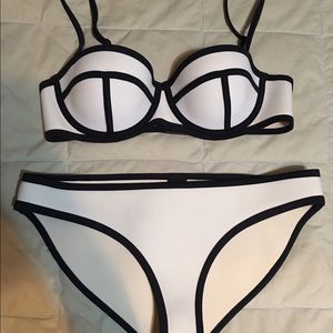 White Neoprene Triangl bikini