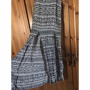 Tribal Patterned Slit Skirt
