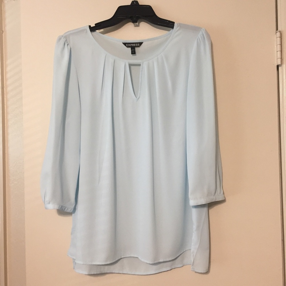 Express power blue blouse