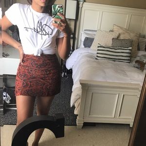 A-line printed skirt