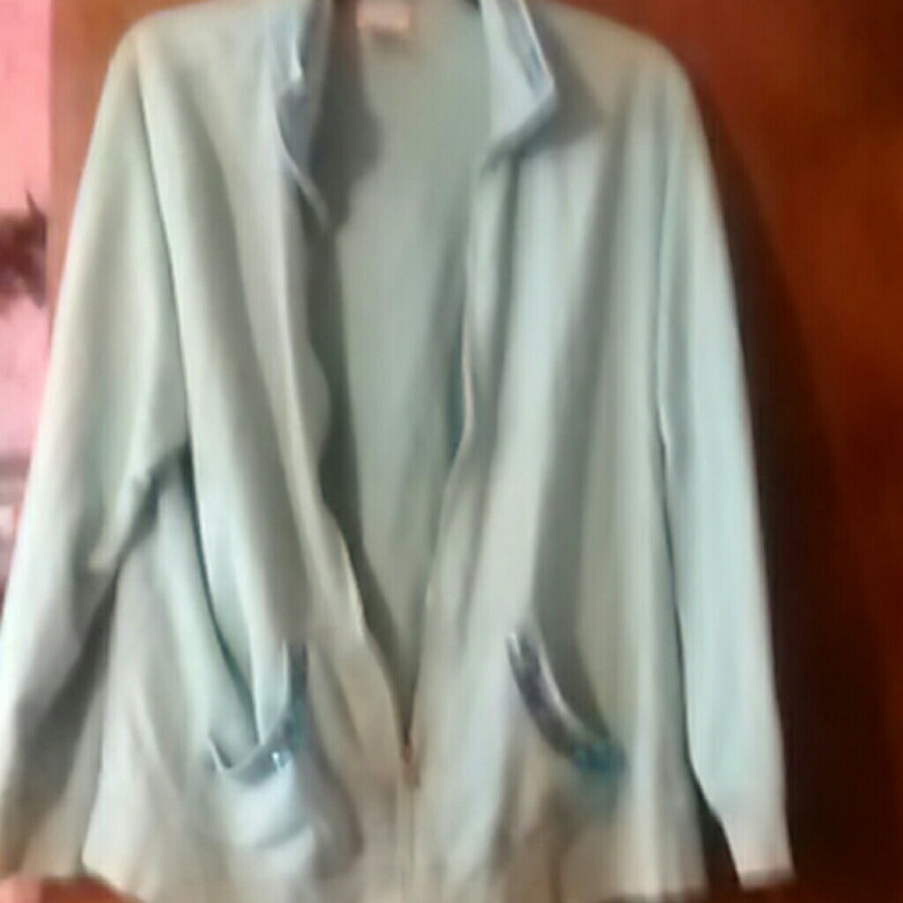 Turquoise sweatshirt with sequins