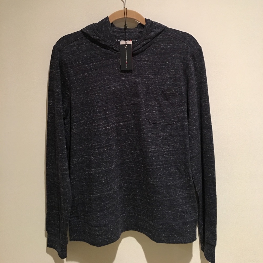 John Varvatos USA Long sleeve pullover knit hoodie