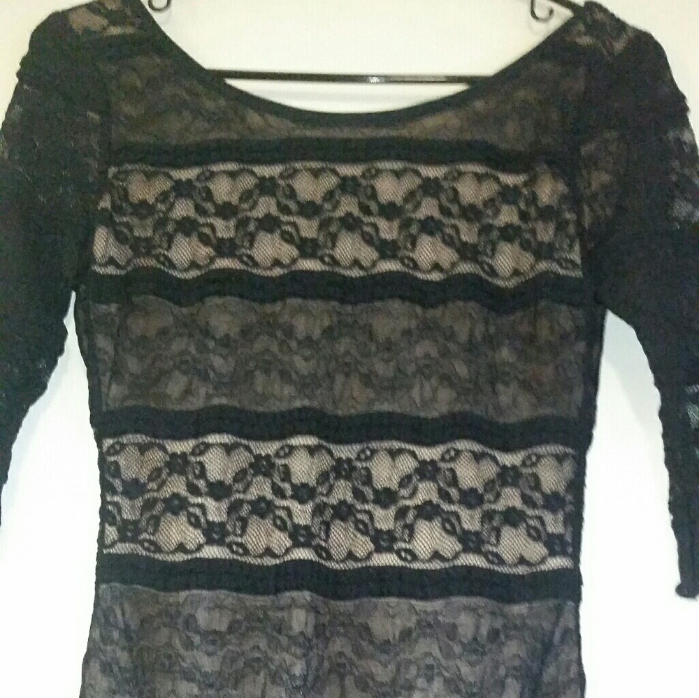Black lace dress