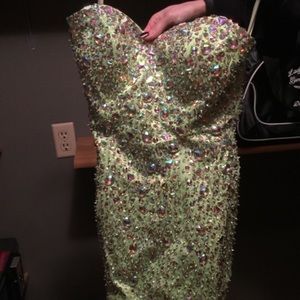 short sequenced dress