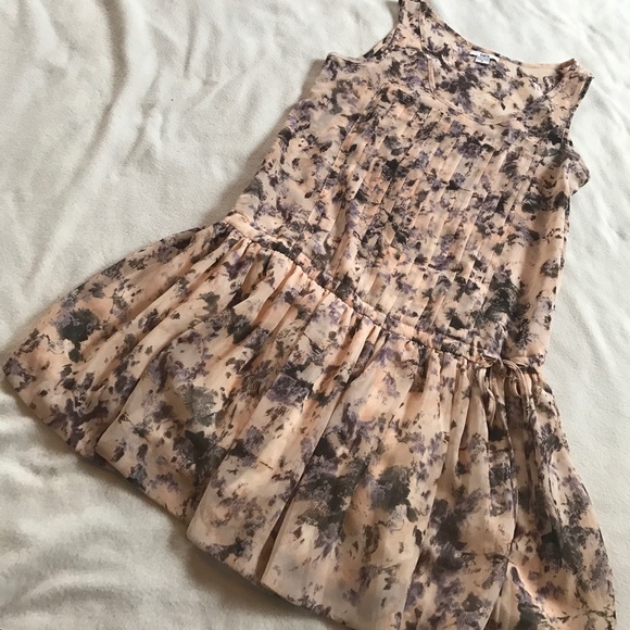 Bar III Dresses & Skirts - Bar III Peach Pleated Chest Bubble Dress