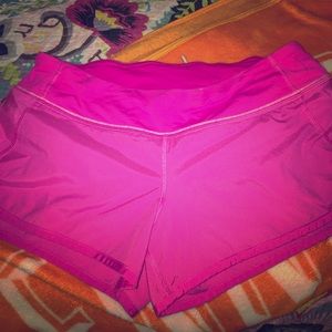 Pink Lululemon Speed Shorts