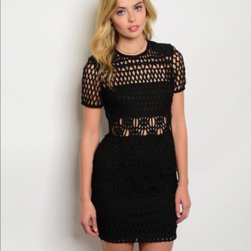 Cage Black Dress