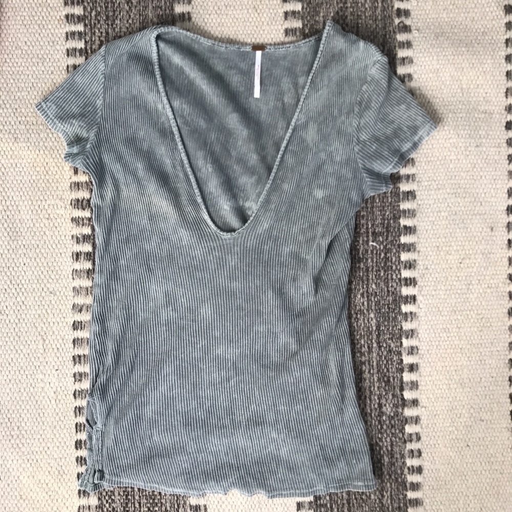 Free People Acid Washed Tee