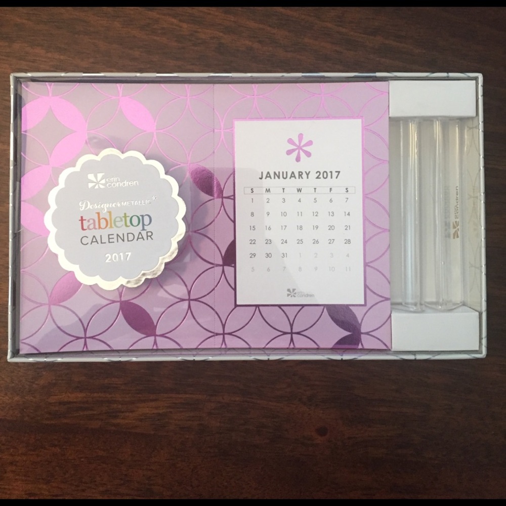 NEW Erin Condren 2017 tabletop calendar