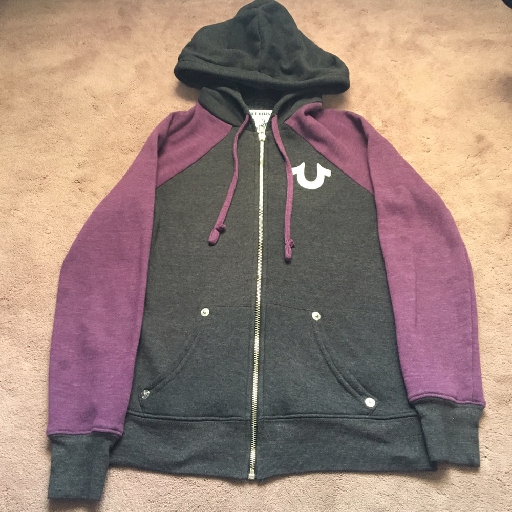 True Religion Purple & Gray Hoodie