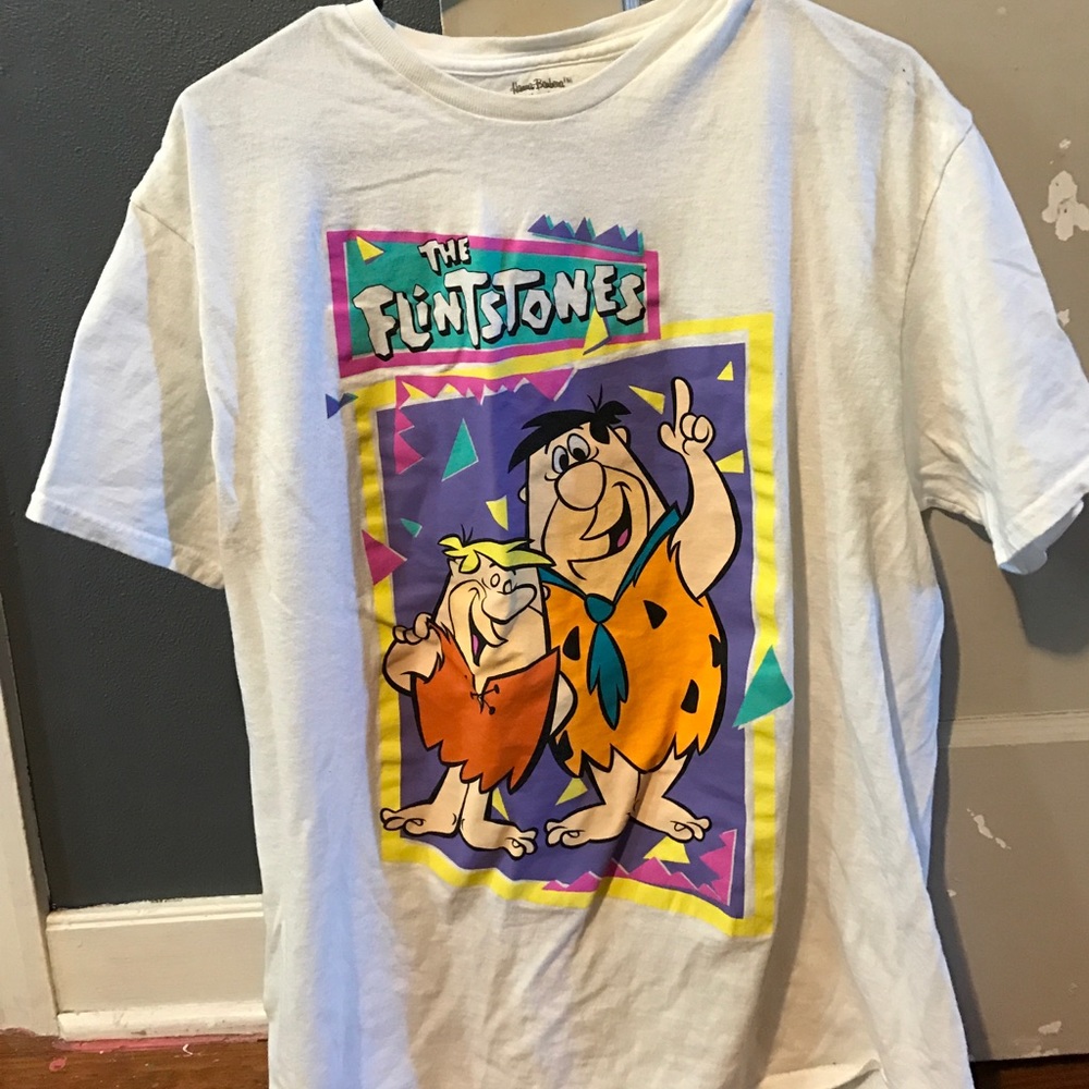 Colorful 'The Flintstones' short sleeve shirt!