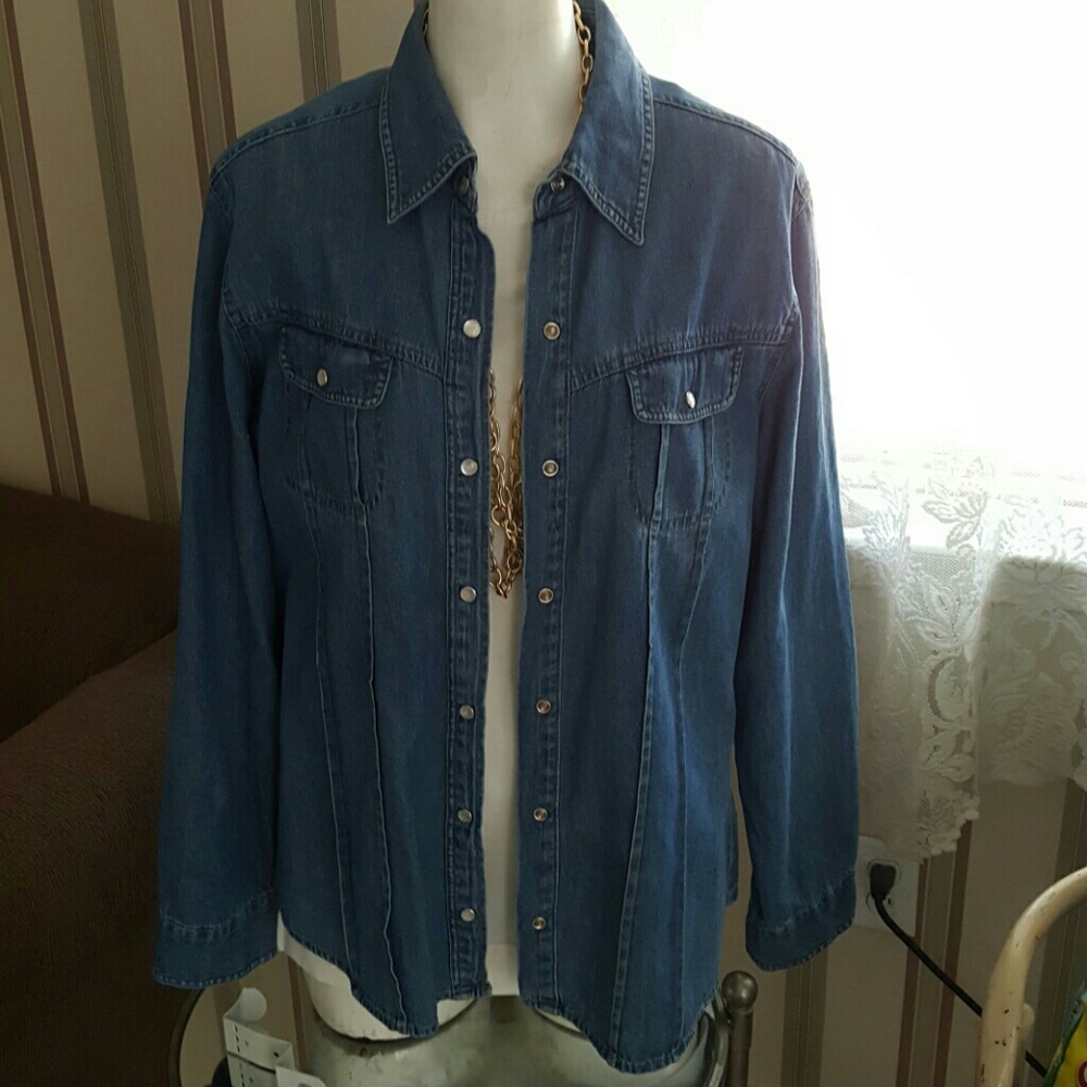 Denim long sleeve shirt
