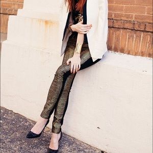 7 for all Mankind black jeans and gold