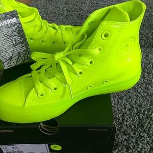 Neon yellow Converse...