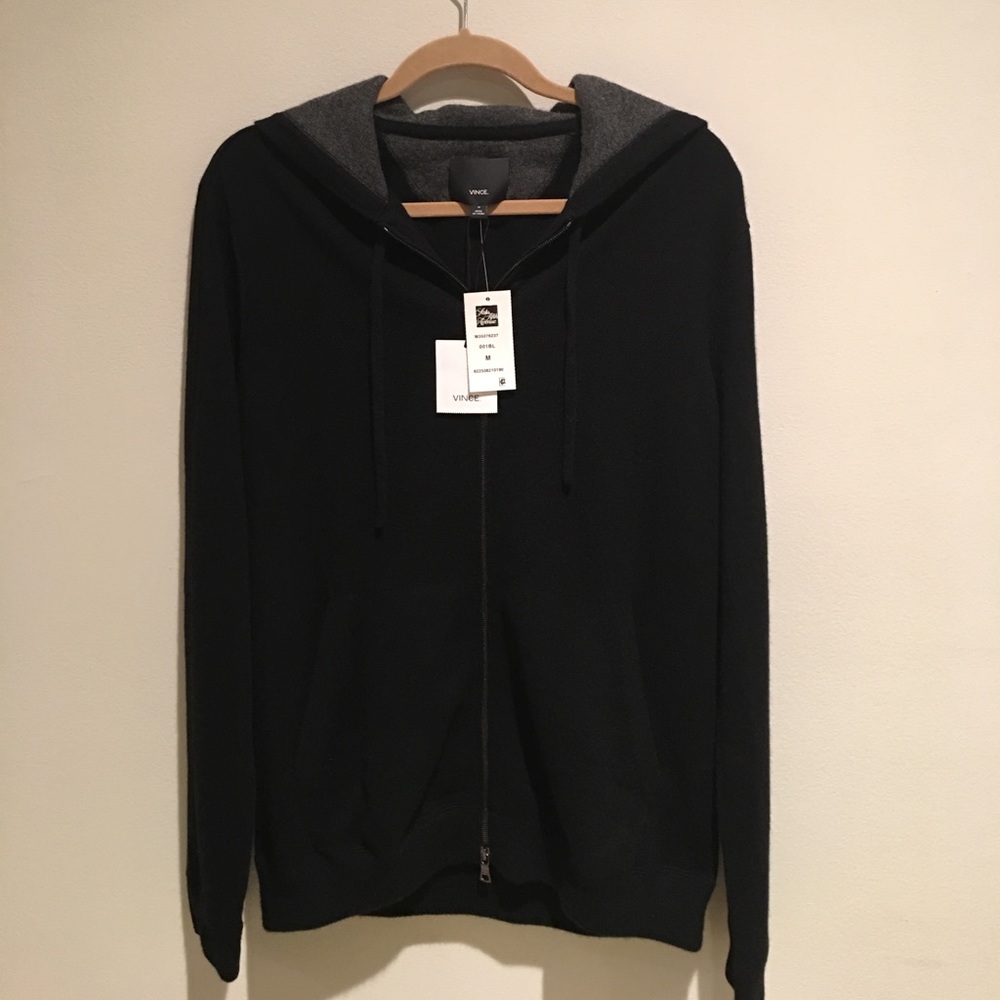 VINCE Cashmere Zip Hoodie