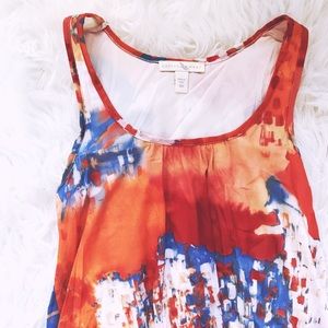 Anthropologie Weston Wear Art Print Lined Top