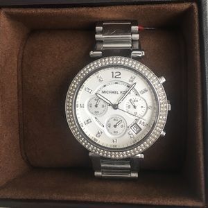 Michael Kors 'Parker Silver-Tone Watch'