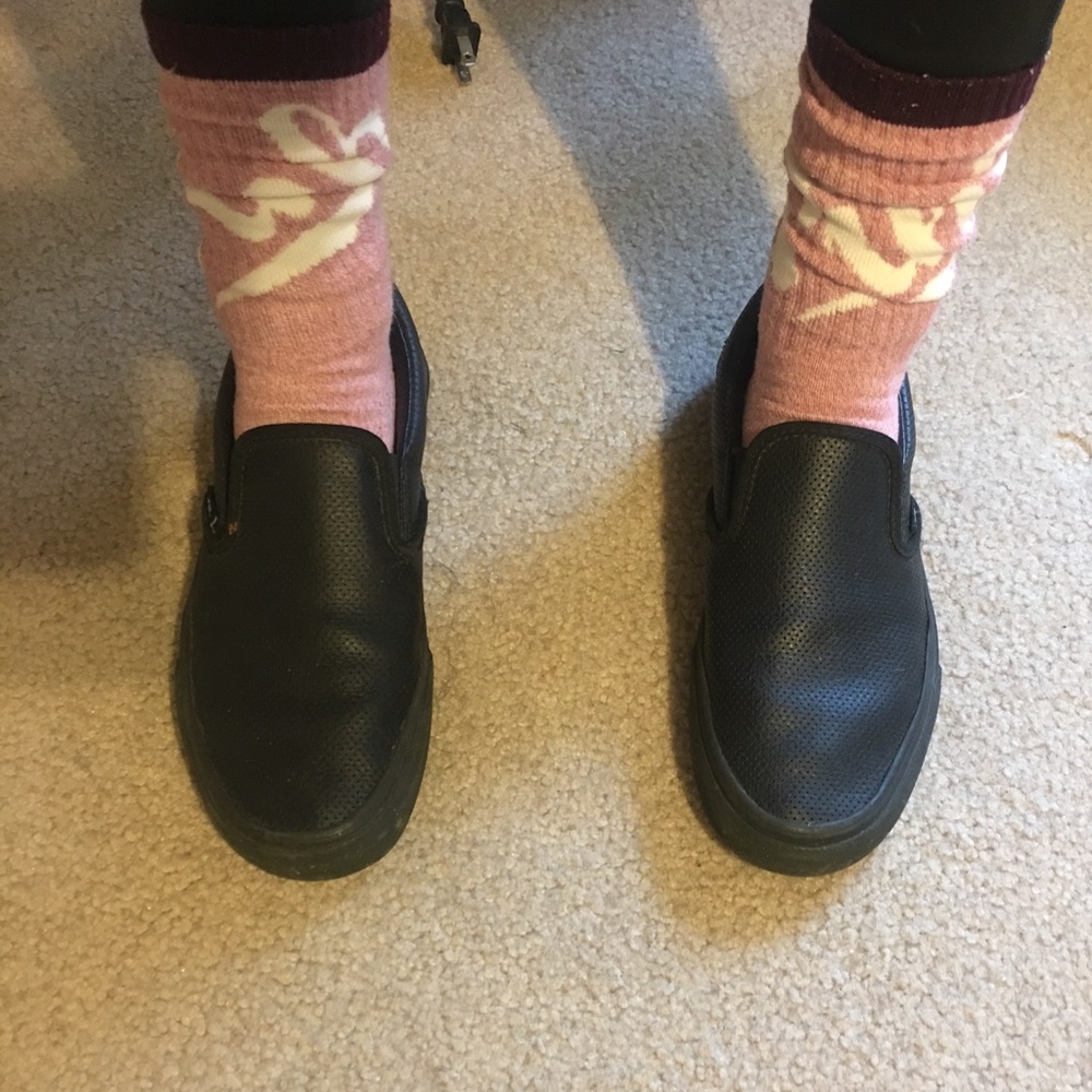 BLACK SIZE 6.5(male) 8(female) SLIP ON VANS