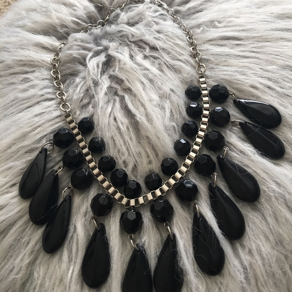 Black statement necklace