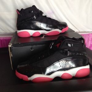 Jordan 6 Six ring 6y black pink and spark white