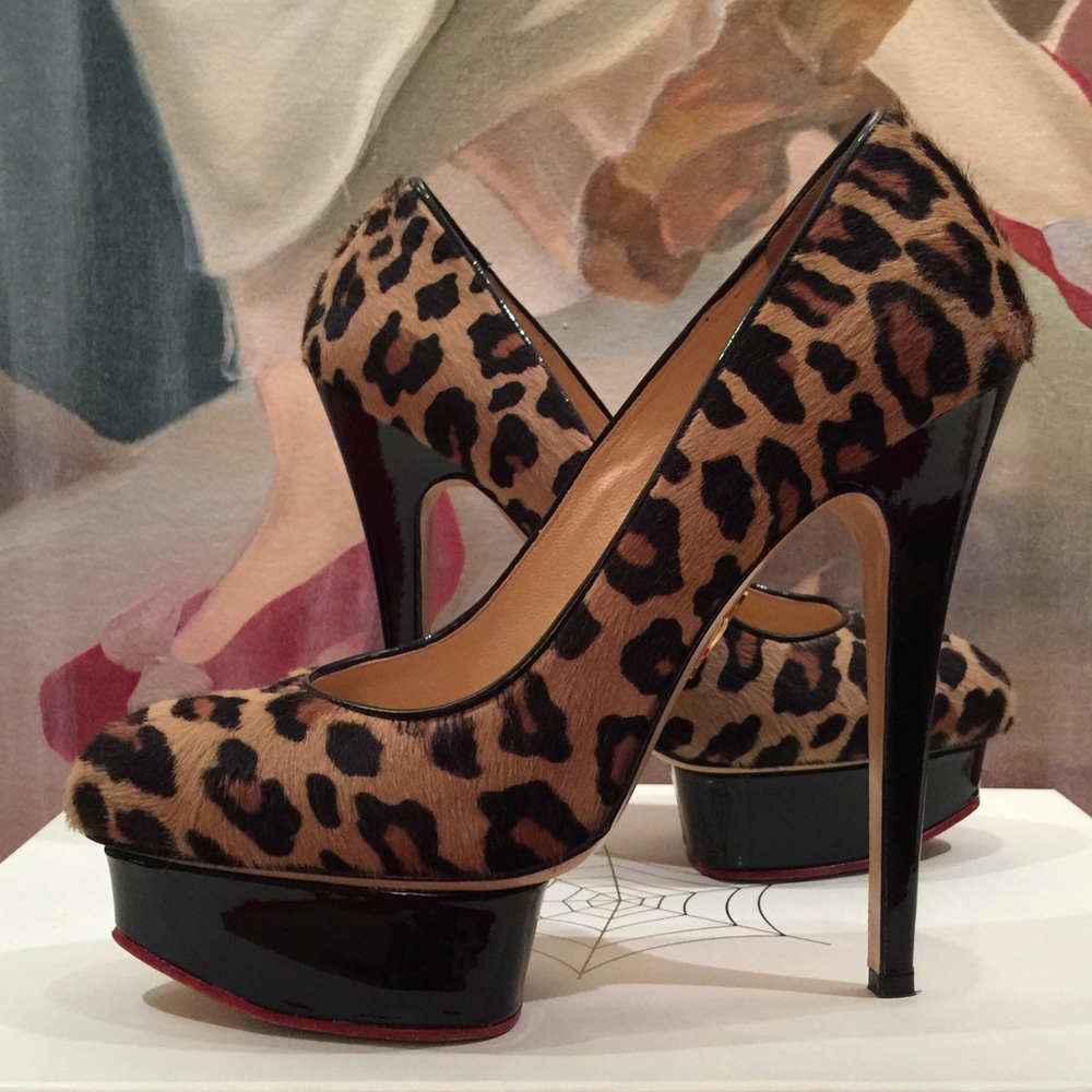 CHARLOTTE OLYMPIA PONYHAIR PLATFORM PUMPS IT 39
