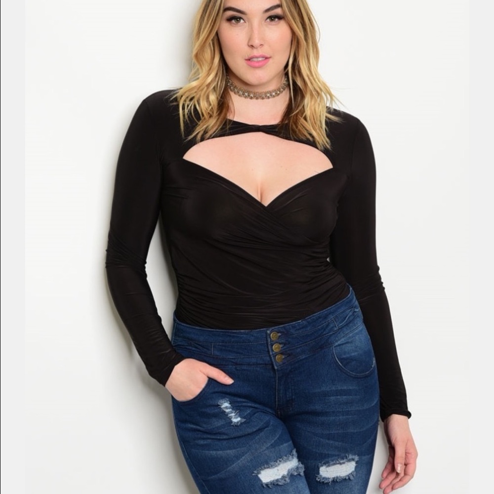 Host Pick!!!!!🤗🎊🎈💐🎉 Black plus size bodysuit