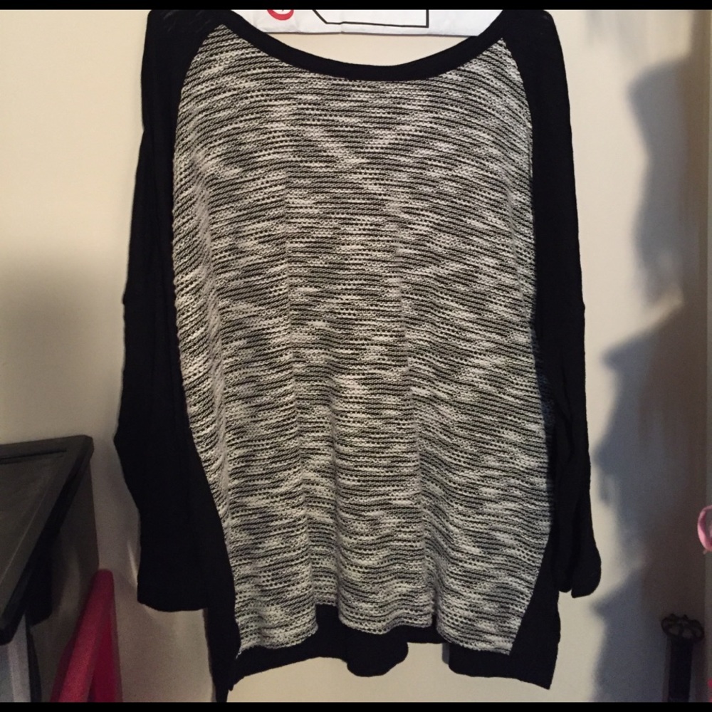 Black and white sweater