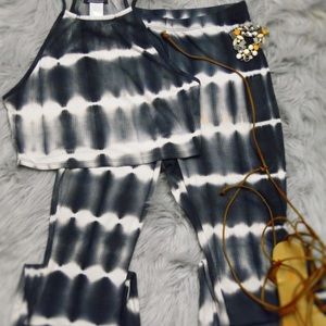 Tie-Dye Halter/ Flare Matching Set