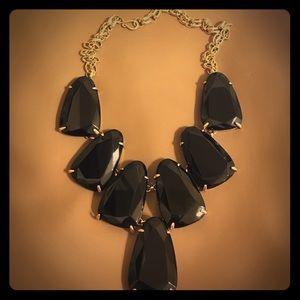 Harlow Statement Necklace in Black.
