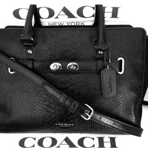 NEW COACH Swagger Tote Exotic Python Embossed