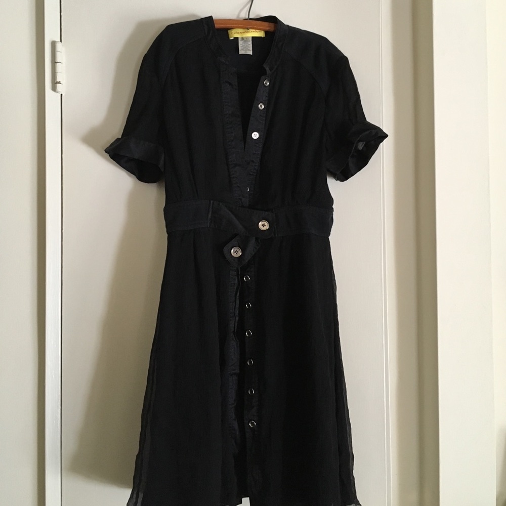 Black silk and cotton Catherine Malandrino dress