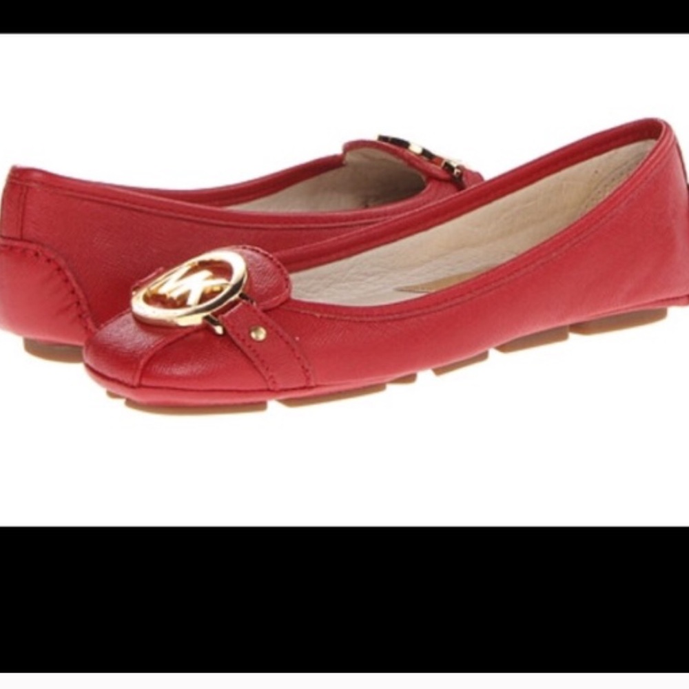 Red Michael kors flats